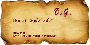 Berzi Győző névjegykártya
