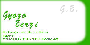 gyozo berzi business card